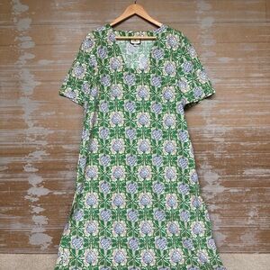 Tuckernuck Blue and Green Floral Maxi Dress